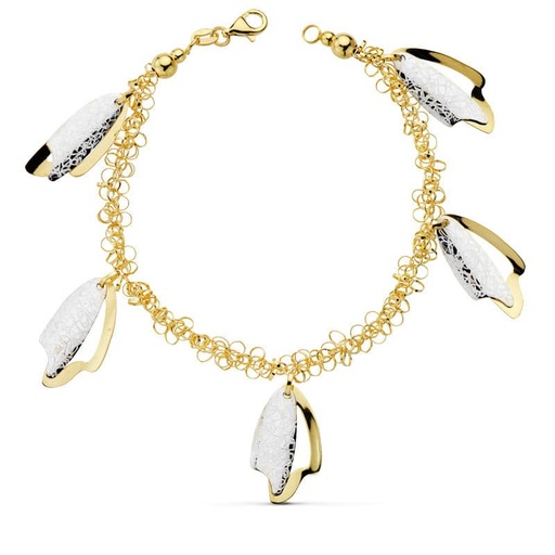 [P19000120] 18K PULSERA BICOLOR FETICHES 19CM