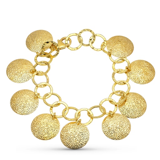 [P19000124] 18K PULSERA ORO AMARILLO FETICHES REDONDOS