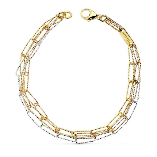 [P19000161] 18K PULSERA TRICOLOR 19.5CM 6.00 GR