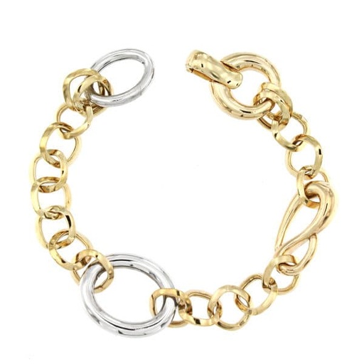 [P19000177] 18K PULSERA BICOLOR 20.5 CM