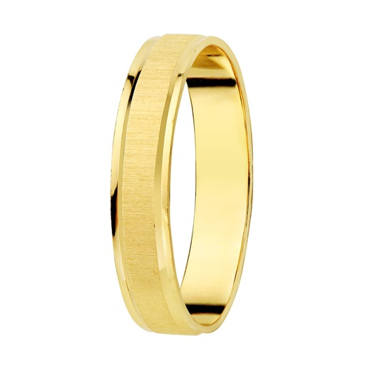 [P19000230] 18K ALIANZA ORO AMARILLO MATE Y BRILLO 3.5 MM