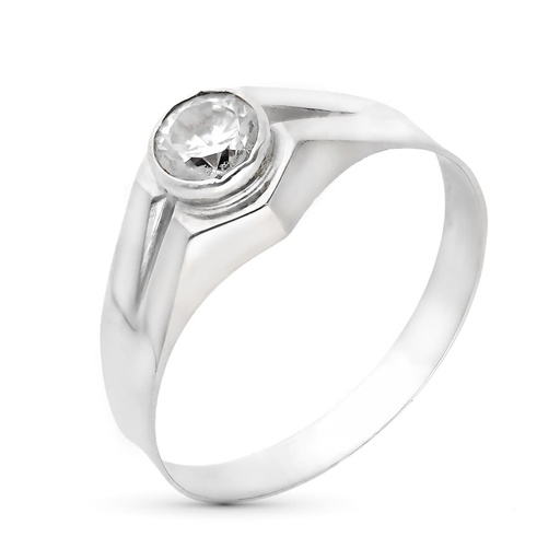 [P19058] 18K SOLITARIO ORO BLANCO CADETE