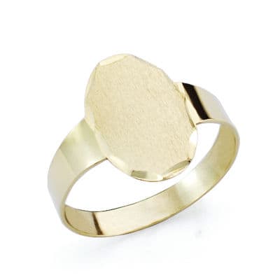 [P19194] 18K SELLO ORO AMARILLO BEBE OVAL MEDIANO. HUECO