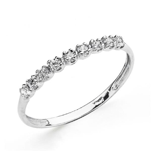 [P19321-OB] 18K SORTIJA ORO BLANCO 9 CIRCONITAS
