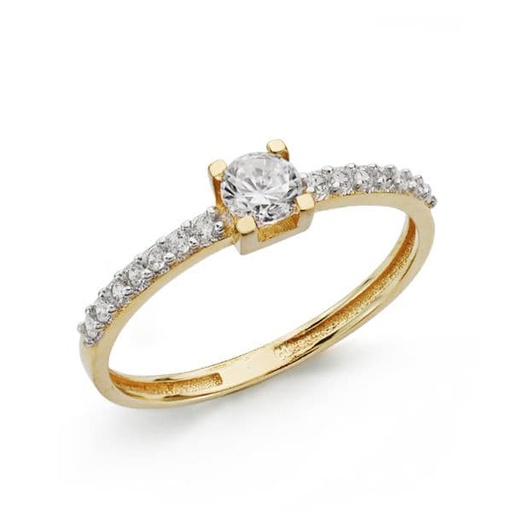 [P19329-OA] 18K SOLITARIO ORO AMARILLO CIRCONITAS 4 MM