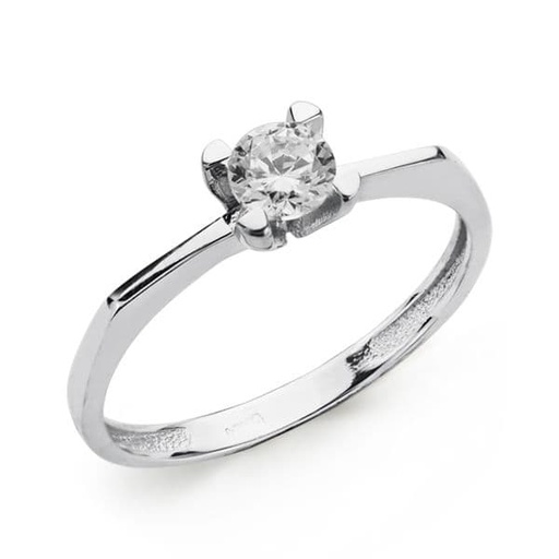 [P19333-OB] 18K SOLITARIO ORO BLANCO CIRCONITA 5 MM