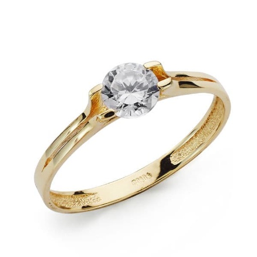 [P19336-OA] 18K SOLITARIO ORO AMARILLO CIRCONITA