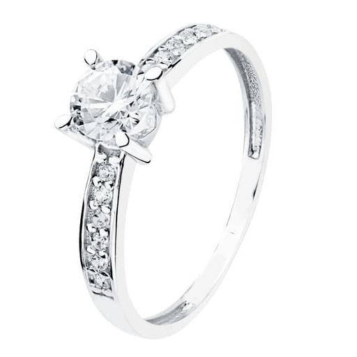 [P19338-OB] 18K SOLITARIO ORO BLANCO CIRCONITAS 5 MM
