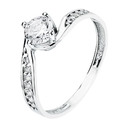 [P19339-OB] 18K SOLITARIO ORO BLANCO CIRCONITAS 5 MM