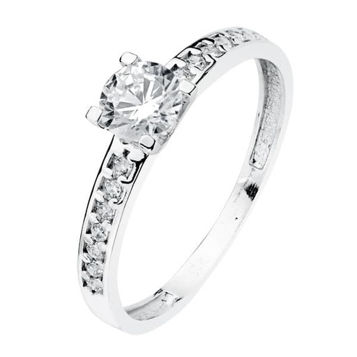 [P19340-OB] 18K SOLITARIO ORO BLANCO CIRCONITAS 5 MM