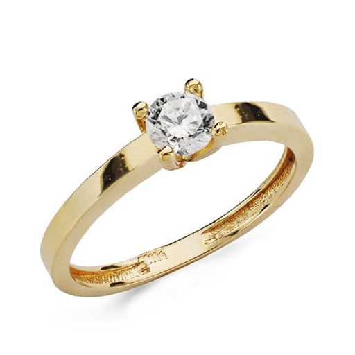 [P19346-OA] 18K SOLITARIO ORO AMARILLO CIRCONITA 4.5 MM