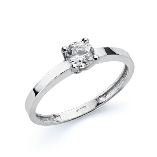 [P19346-OB] 18K SOLITARIO ORO BLANCO 4 MM