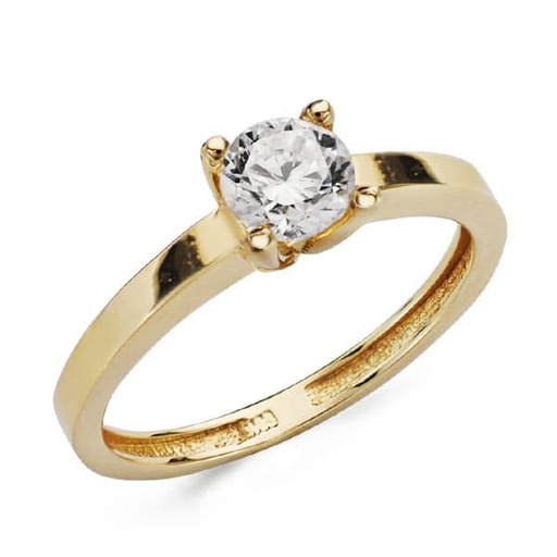 [P19347-OA] 18K SOLITARIO ORO AMARILLO CIRCONITA 5.5 MM