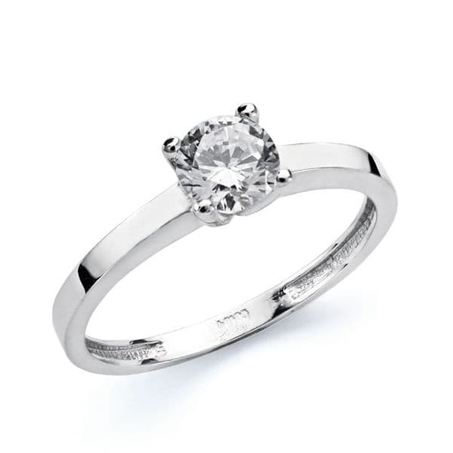 [P19347-OB] 18K SOLITARIO ORO BLANCO CIRCONITA 5.5 MM
