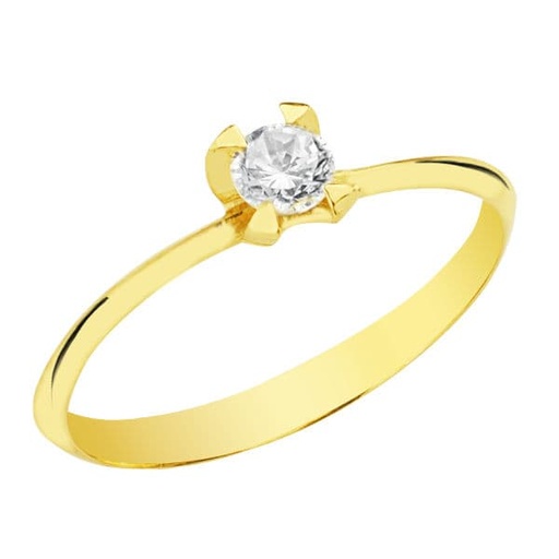 [P19352-OA] 18K SOLITARIO ORO AMARILLO CIRCONITA 3.5 MM