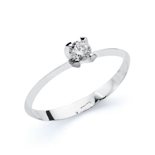 [P19352-OB] 18K SOLITARIO ORO BLANCO CIRCONITA 3.5 MM