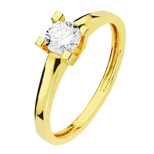 [P19400-OA] 18K SOLITARIO ORO AMARILLO CIRCONITA 5 MM