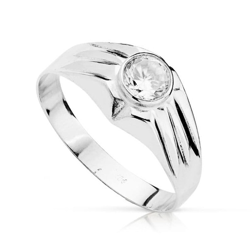 [P19407-OB] 18K SOLITARIO CADETE ORO BLANCO 5 MM
