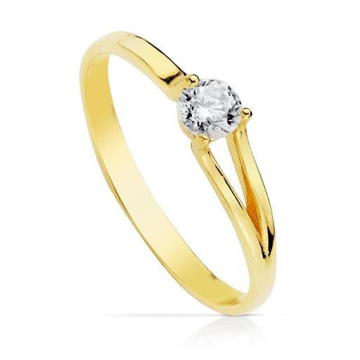 [P19418-OA] 18K SOLITARIO ORO AMARILLO 4 MM