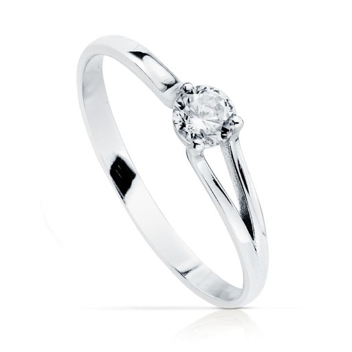 [P19418-OB] 18K SOLITARIO ORO BLANCO 4 MM