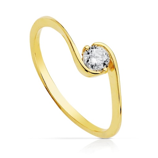 [P19419-OA] 18K SOLITARIO ORO AMARILLO 4 MM