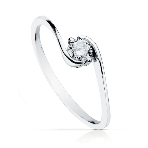 [P19419-OB] 18K SOLITARIO ORO BLANCO 4 MM