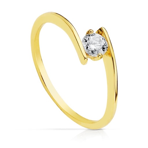 [P19420-OA] 18K SOLITARIO ORO AMARILLO 4 MM