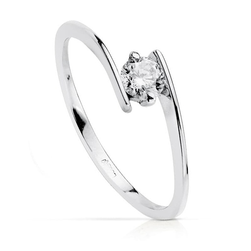[P19420-OB] 18K SOLITARIO ORO BLANCO 4 MM