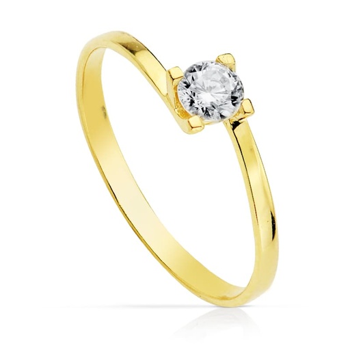 [P19421-OA] 18K SOLITARIO ORO AMARILLO 4 MM