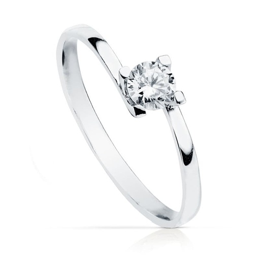 [P19421-OB] 18K SOLITARIO ORO BLANCO 4 MM