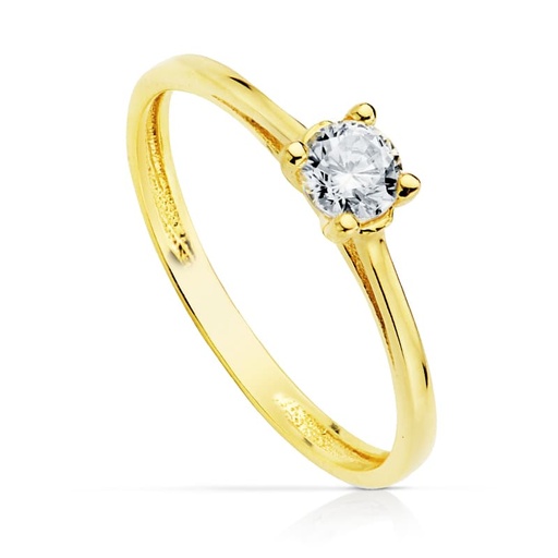 [P19422-OA] 18K SOLITARIO ORO AMARILLO 4 MM