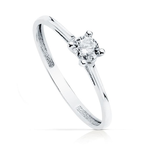 [P19422-OB] 18K SOLITARIO ORO BLANCO 4 MM