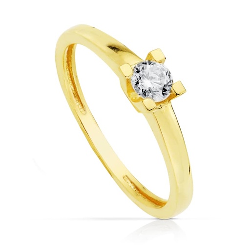 [P19423-OA] 18K SOLITARIO ORO AMARILLO 4 MM