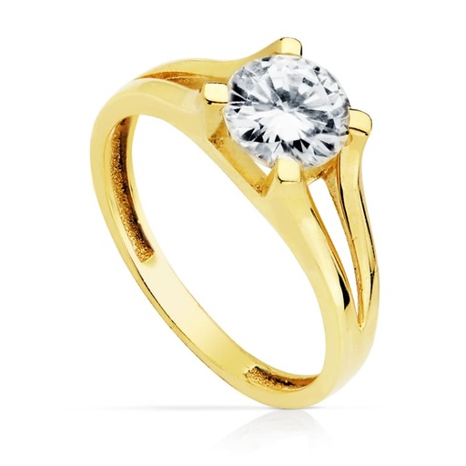 [P19424-OA] 18K SOLITARIO ORO AMARILLO 7 MM