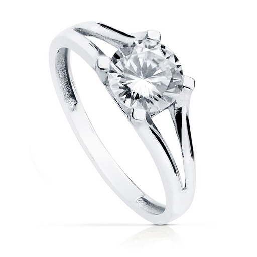 [P19424-OB] 18K SOLITARIO ORO BLANCO 7 MM
