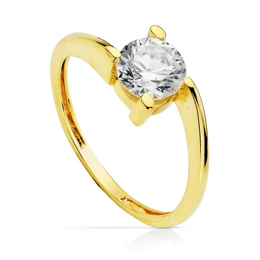 [P19425-OA] 18K SOLITARIO ORO AMARILLO 7 MM