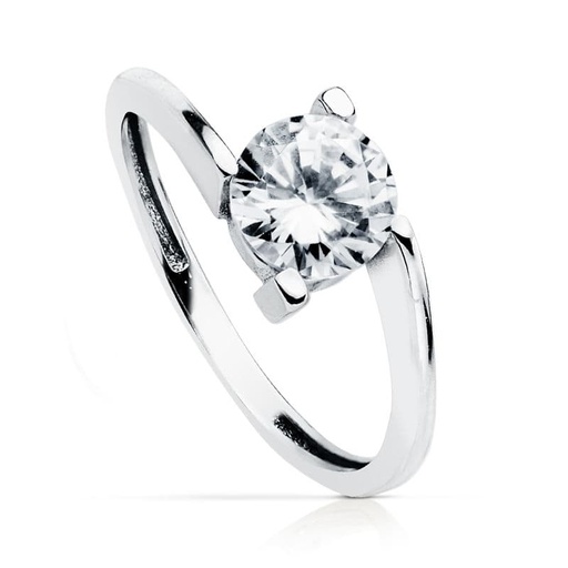 [P19425-OB] 18K SOLITARIO ORO BLANCO 7 MM