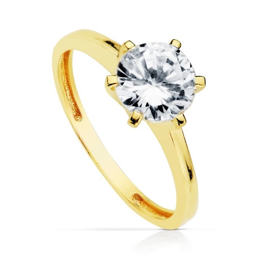 [P19428-OA] 18K SOLITARIO ORO AMARILLO 7 MM