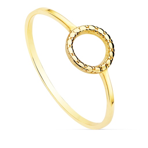 [P19523-OA] 18K SORTIJA ORO AMARILLO LISA MOTIVO REDONDO 7.5 MM