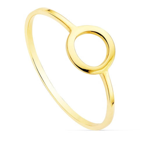 [P19525-OA] 18K SORTIJA ORO AMARILLO LISA MOTIVO REDONDO 7.5 MM