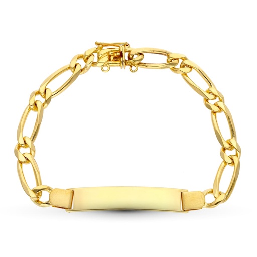 [P20000002] 18K ESCLAVA ORO AMARILLO MACIZA 21 CM 7 MM