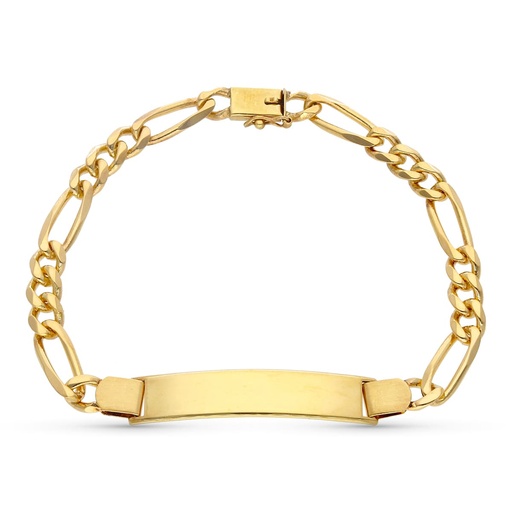 [P20000005] 18K ESCLAVA ORO AMARILLO MACIZA 22 CM 6 MM