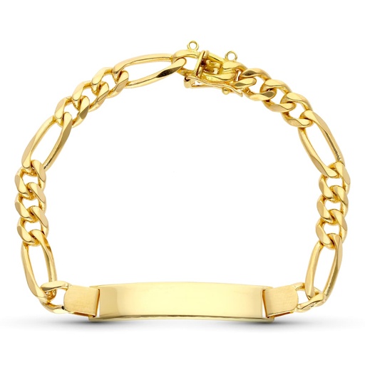 [P20000006] 18K ESCLAVA ORO AMARILLO MACIZA 22 CM 7 MM