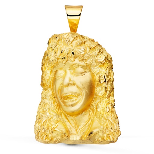 [P20000119] 18K COLGANTE ORO AMARILLO CAMARON DE LA ISLA 43X32 MM