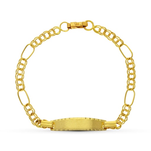 [P20000149] 18K ESCLAVA ORO AMARILLO HUNGARA 17.5 CM