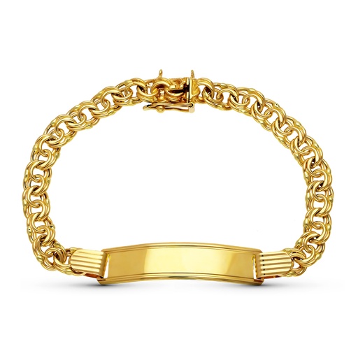 [P20000152] 18K ESCLAVA ORO AMARILLO HUNGARA 21.5 CM 7 MM