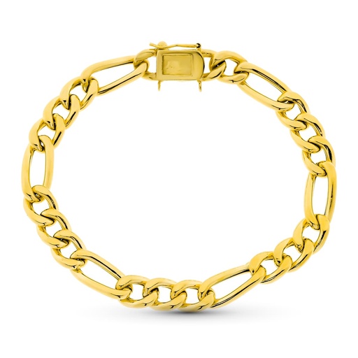 [P20000157] 18K PULSERA ORO AMARILLO HUECA 21.5 CM 8 MM