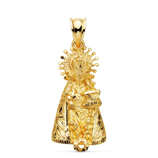 [P20000363] 18K MEDALLA VIRGEN DE LOS DESAMPARADOS 31X15 MM