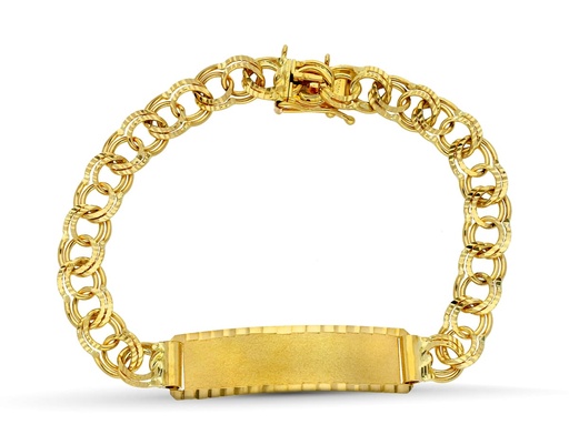 [P20000400] 18K ESCLAVA ORO AMARILLO HUNGARA 21 CM 7 MM