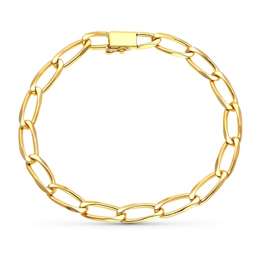 [P20000999] 18K PULSERA ORO AMARILLO BILBAO MACIZA 21 CMTS 6 MM